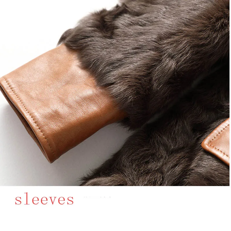

Winter 2020 Sheep Real Fur Coat for Women Double-faced Fur Medium Length Autumn Jackets Coffee High Quality Fashion Outwear