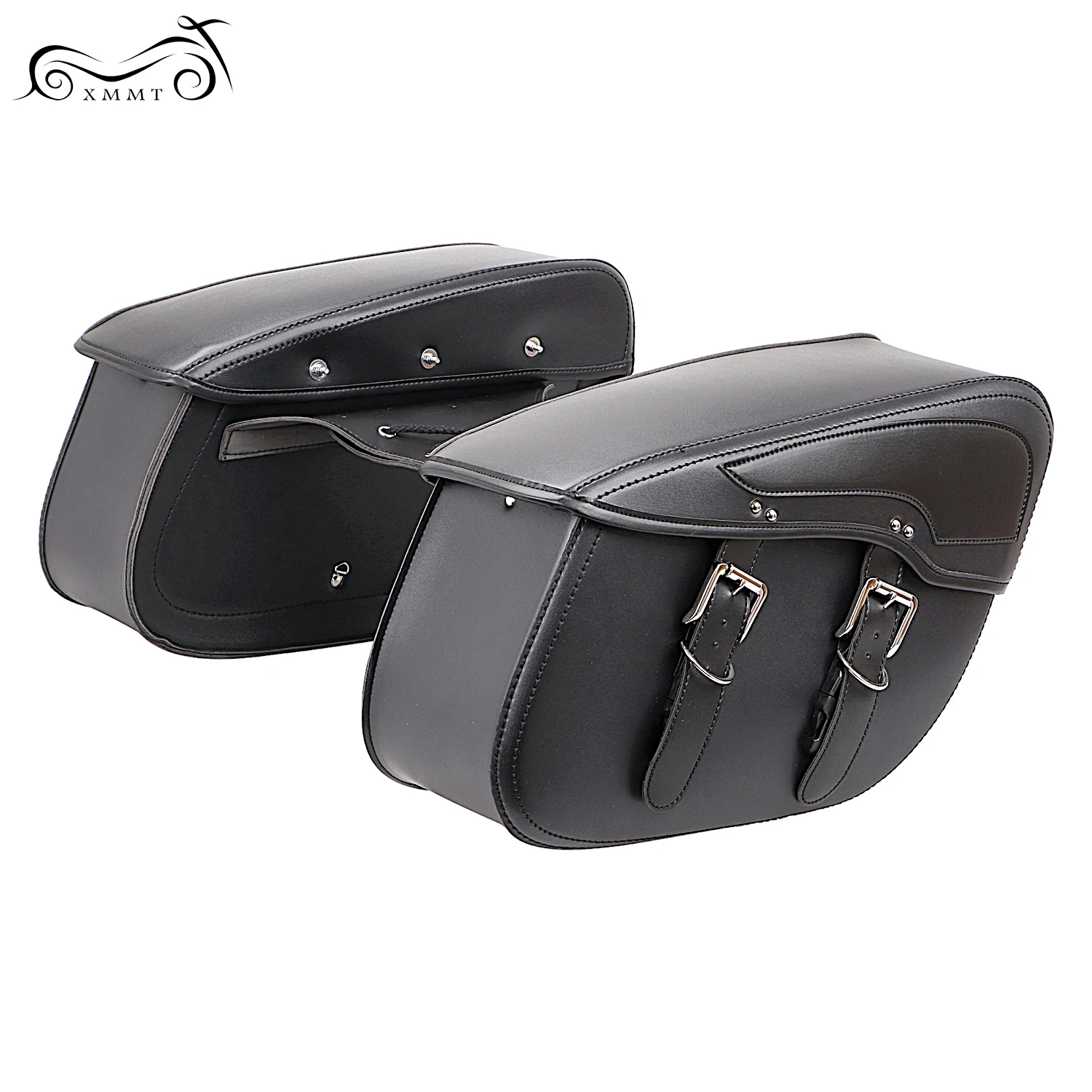 Пара черных/коричневых универсальных мотоциклетных сумок сумка из