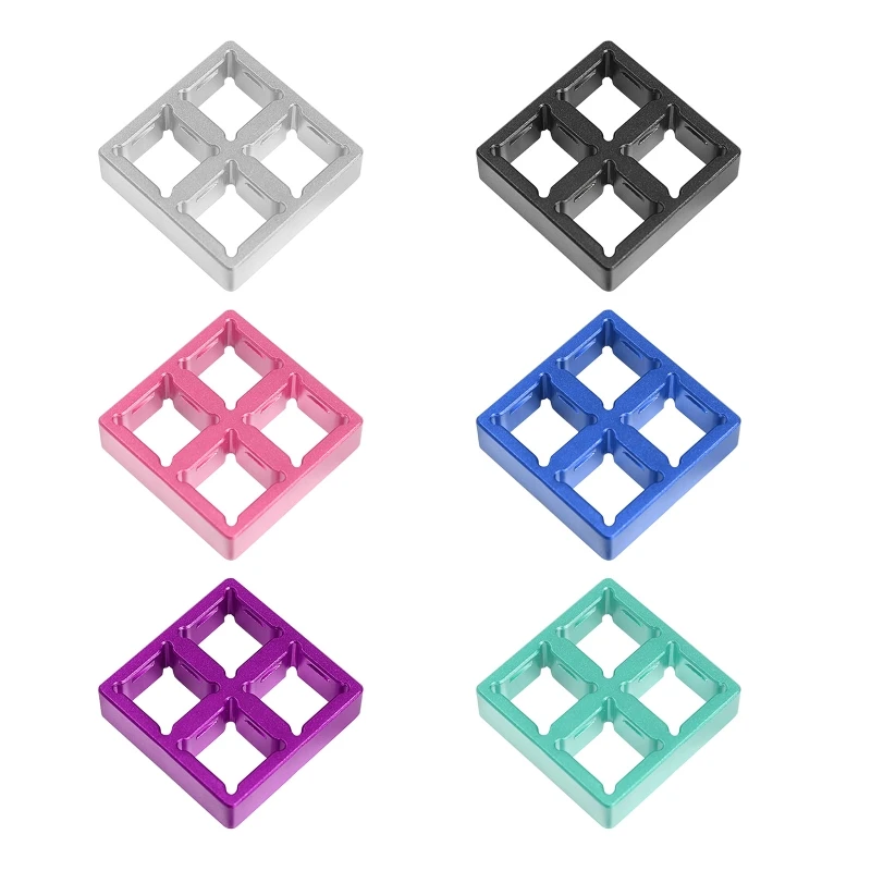 

4-port Aluminum Switch Tester Base CNC Cutting Electroplating Coloring Testing Tool Black Blue Green Silver Purple Pink