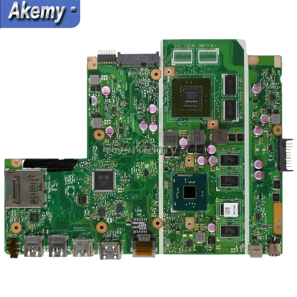Akemy X541SC N3710 CPU 4 Гб RAM N15V GL1 KB A2 материнская плата REV 2 0 для ASUS X541S ноутбука 90NB0C10