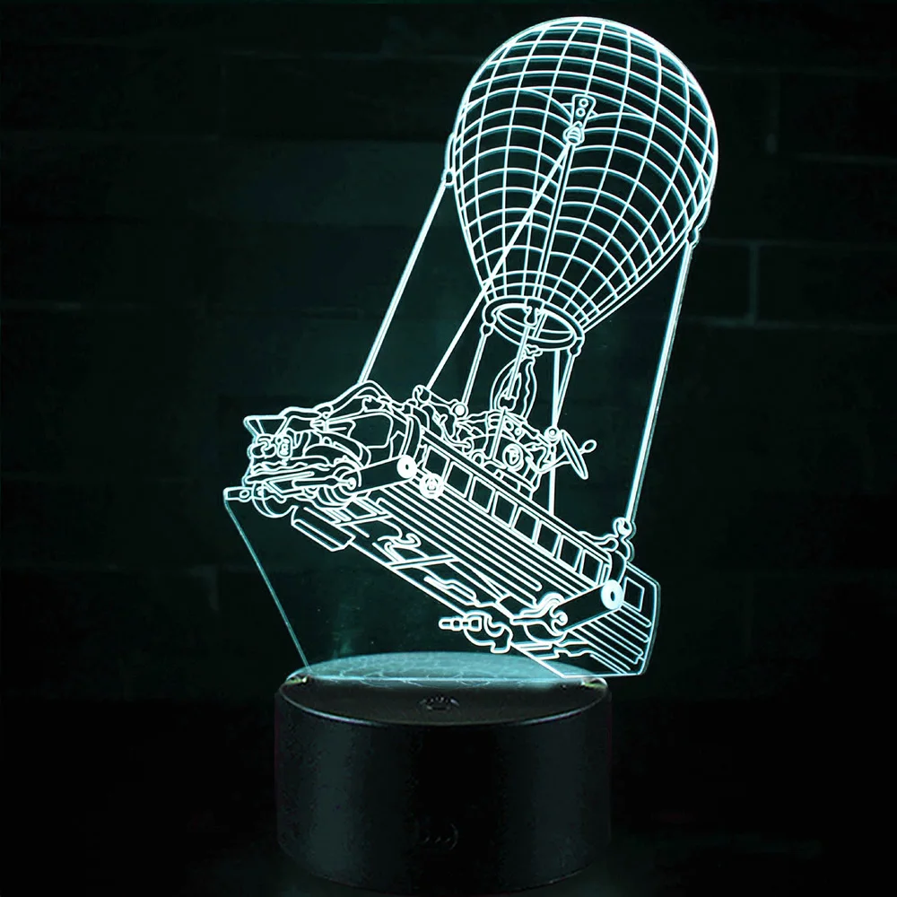 

Lava Lamp Acrylic Illusion Room Atmosphere Lighting Game Fans Gift All Skins3D LED Lamp7 Colors Touch Switch Table Desk LightD19