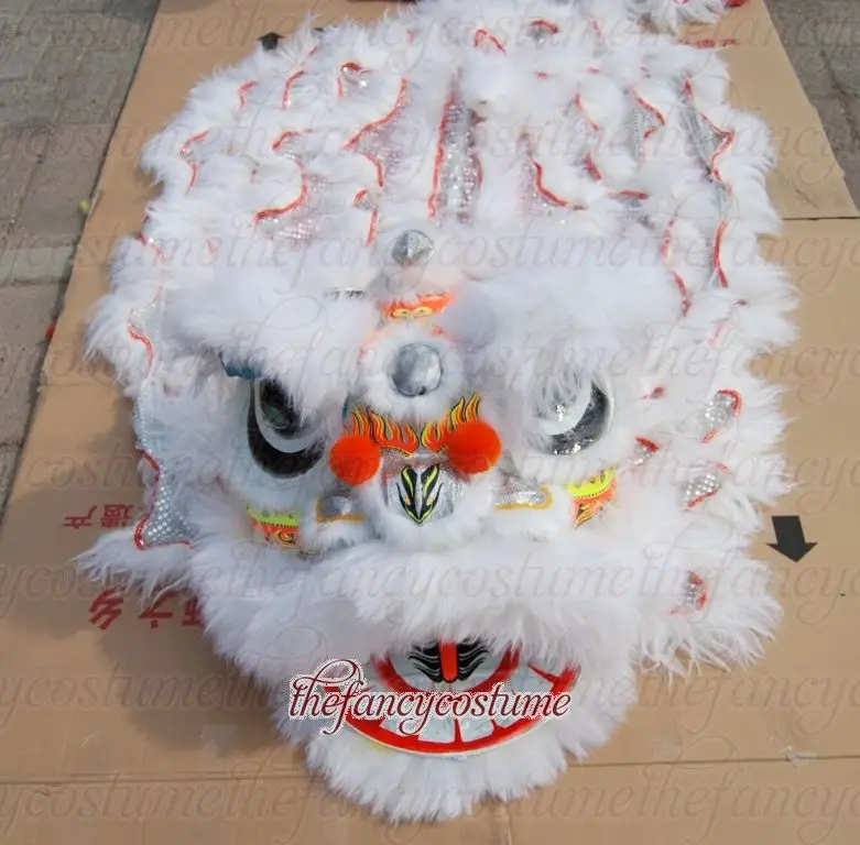 Pink Lion Dance Costume  2 Player 8-15 Age Children Play Party halloween Sport Christmas Parade Folk Parad Stage Mascot China