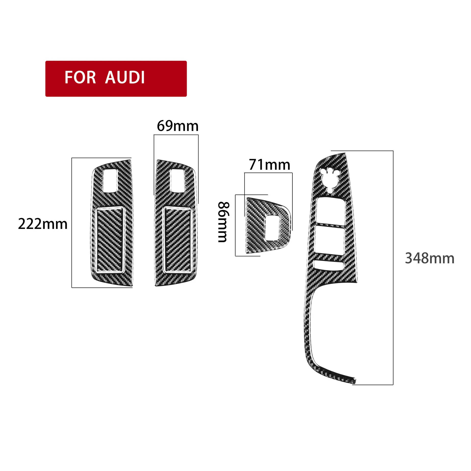 

Window Control Panel Cover Lift Button Trim Sticker Frame Interior Decoration for Audi Q7 4L 08-15 Car Accessories Car Sticker
