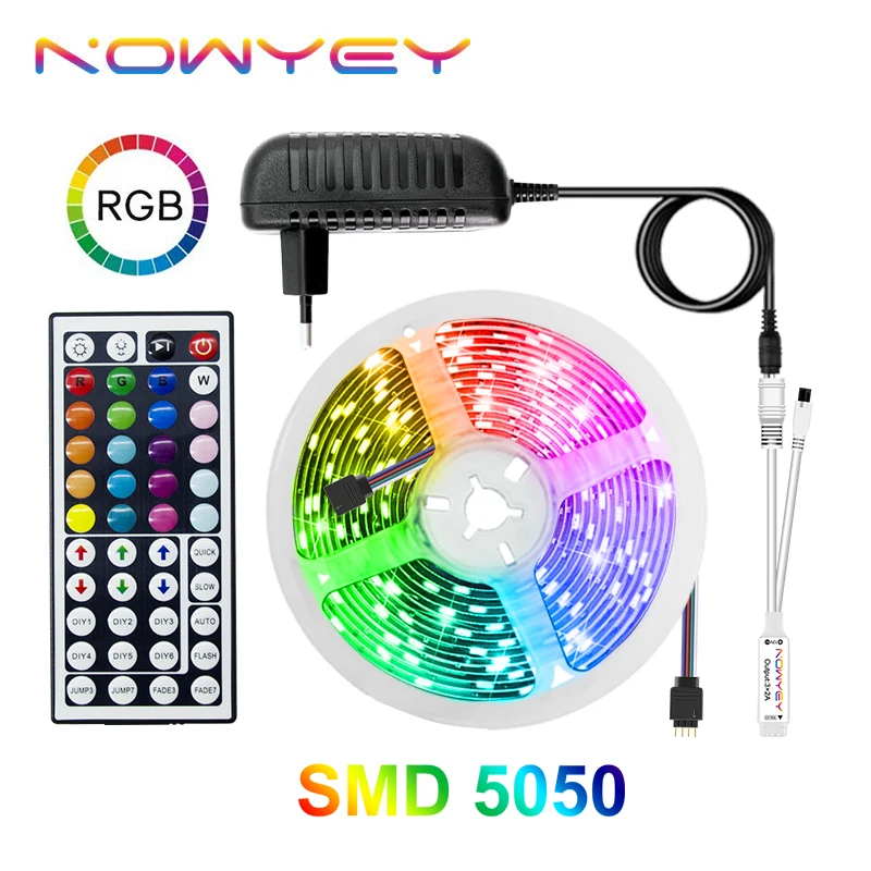 Светодиодная лента светильник SMD5050 5 м 44Key дистанционный 12 В RGB светодиодный s Ambi