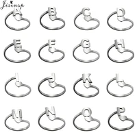 fashion english letter a z initial rings custom name jewelry tiny heart ring for women men family friendship gift wholesale