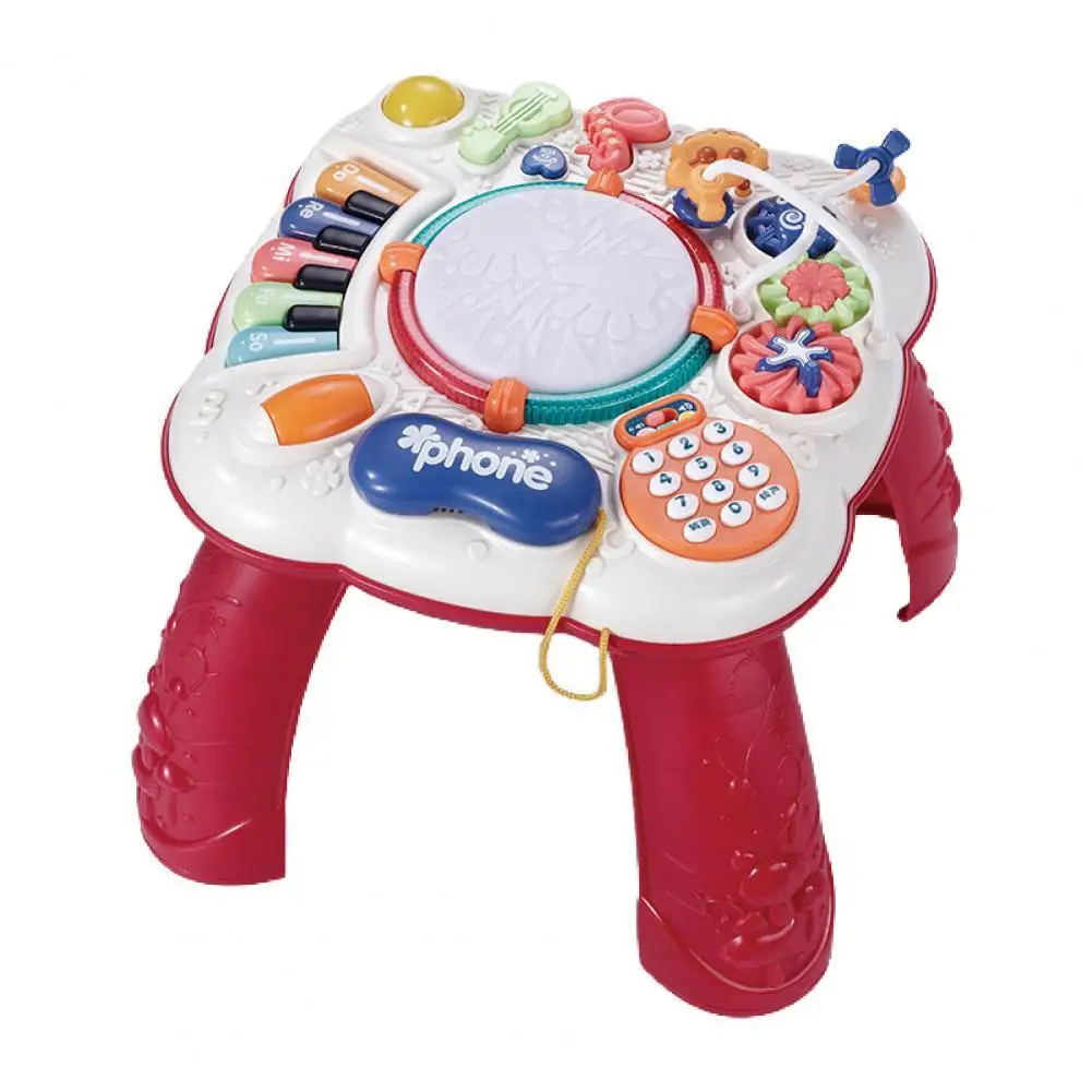 

Baby Game Table Multipurpose Interesting Sound Effects Piano Baby Toys Learning Musical Table for Home