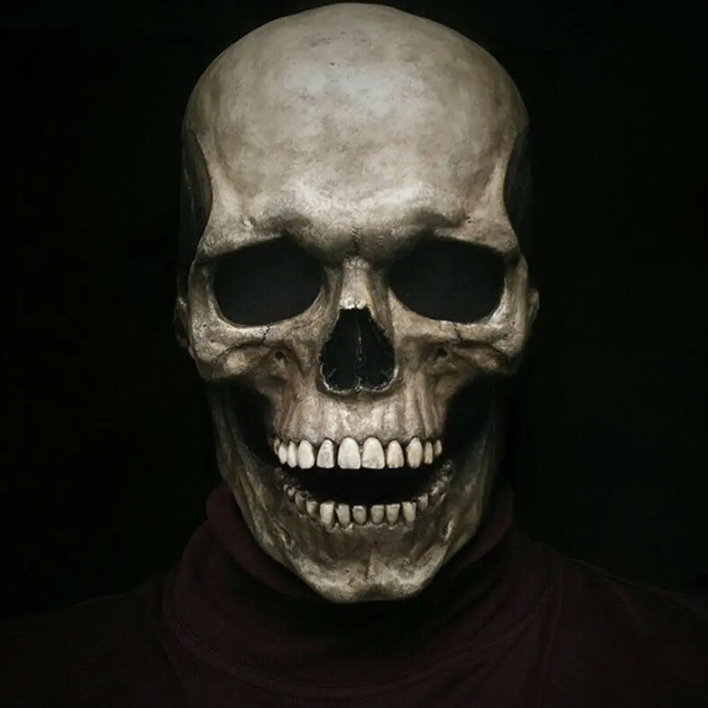 

Movable Mouth Skull Skull Mask Headgear Funny Halloween Heads Horror Skull Mouth Skull Full Mask Skull Movable U0G8