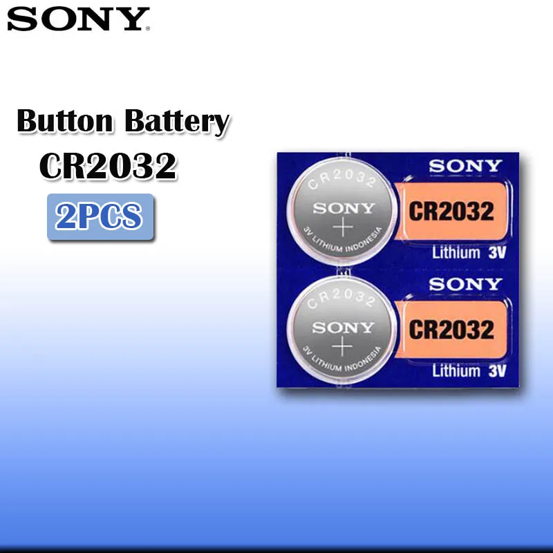 2 шт./лот оригинальная литиевая батарея sony CR2032 3 в для часов с пультом дистанционного управления, калькулятор CR2032 2032 кнопочные батарейки для монет