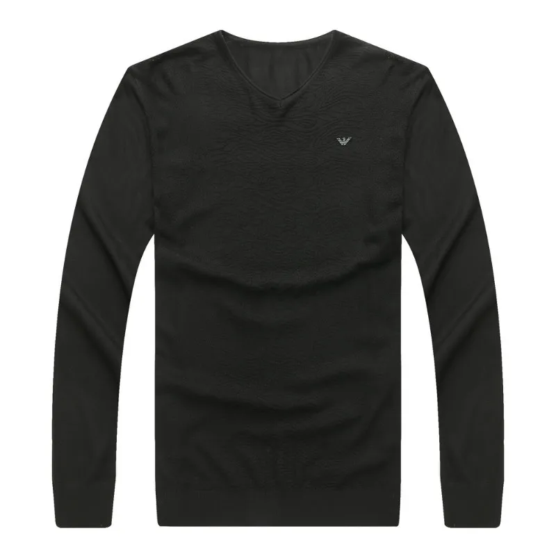 

Spring new men's youth fat plus solid V-neck dark flower long sleeve T-shirt