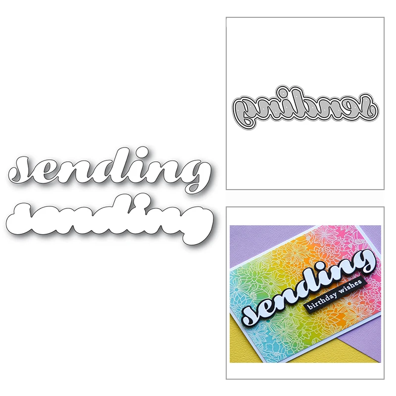 

New Sending Word Luscious Script 2020 Metal Cutting Dies for DIY Scrapbooking Decor and Card Making Embossing Craft No Stamps