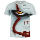 Мужская футболка с 3D-принтом клоуна в стиле хип-хоп, летняя модная уличная Мужская рубашка большого размера с круглым вырезом, Повседневная дышащая футболка для мужчин