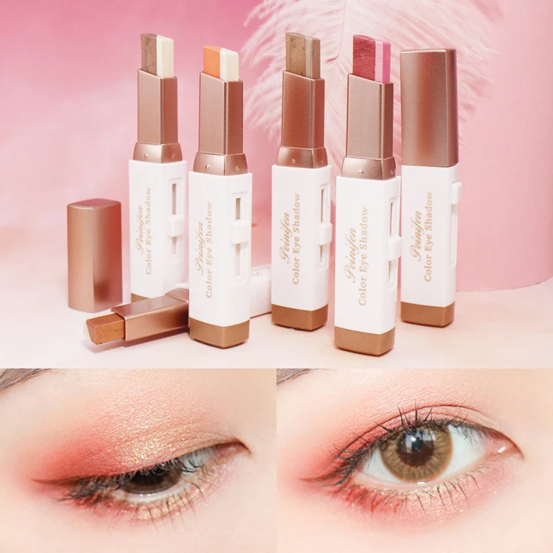 

6pcs Double Colors Eye Shadow Stick Glitter Eyeshadow Pen Gradient Makeup Waterproof Eyeshadow J9