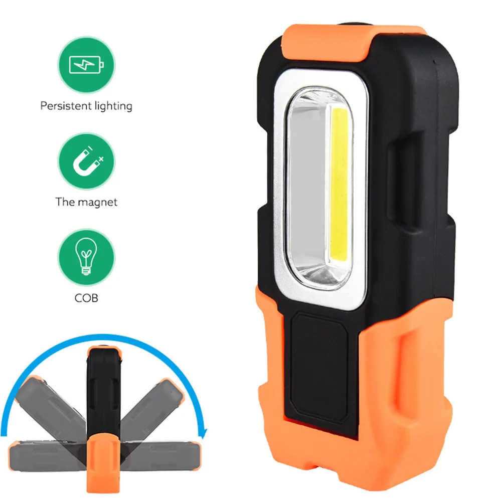 

Work Light Ultra Bright COB LED Flashlight Dual Light Magnetic Hook Waterproof Camping Car Repair Portable Light Inspection Lamp