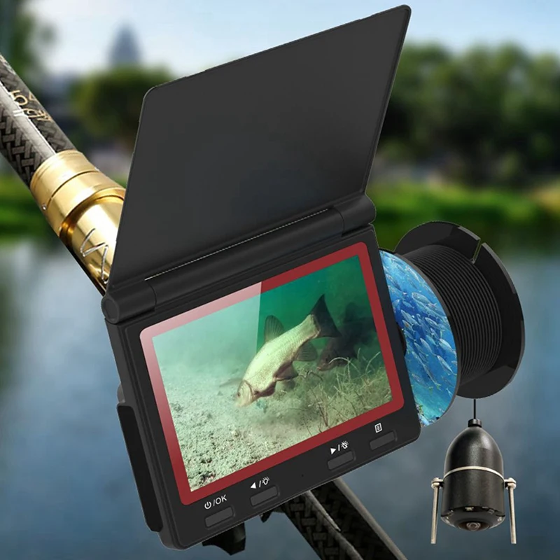 Рыболовная камера фиксированная на удочке подводный видео рыболокатор монитор 30