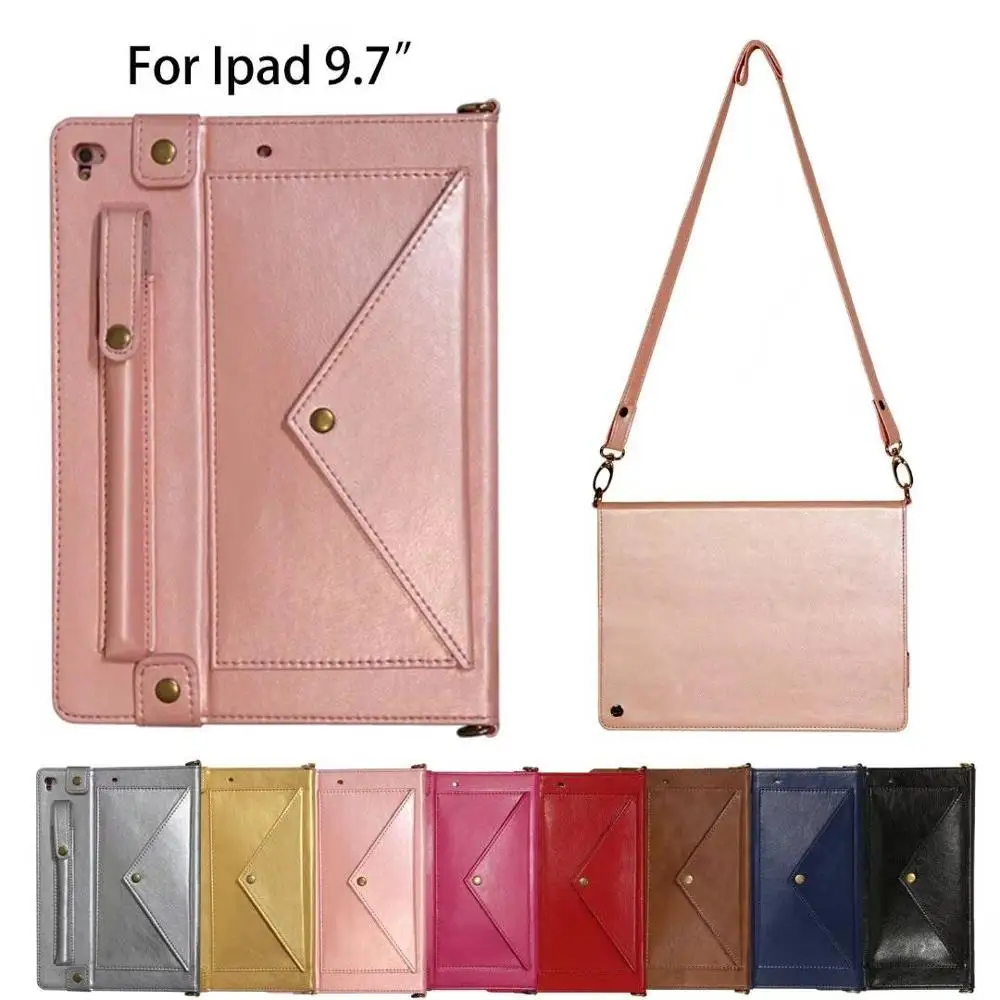 Планшет кожаный чехол для iPad 9,7 чехол плечевой ремень Конверт кошелек чехол для iPad 9,7 чехол многофункциональная сумка EEMIA