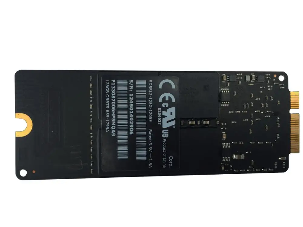 Оригинальный твердотельный накопитель для Macbook Pro Retina 13 дюймов A1425 15 A1398 Blade SSD 128 ГБ