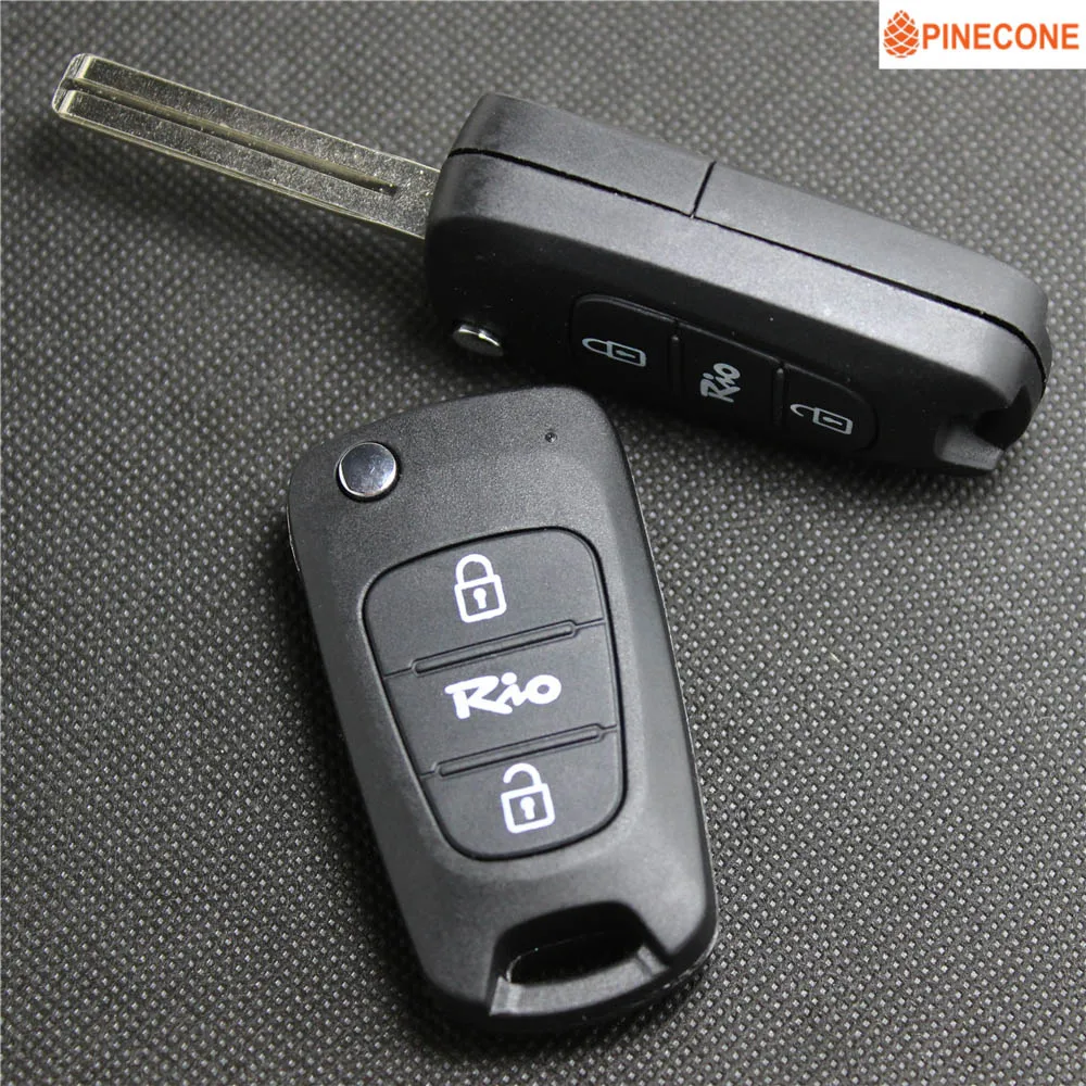 PINECONE для KIA RIO чехол автомобильного ключа Стайлинг 3 кнопки Uncut HY40 Blade удаленный