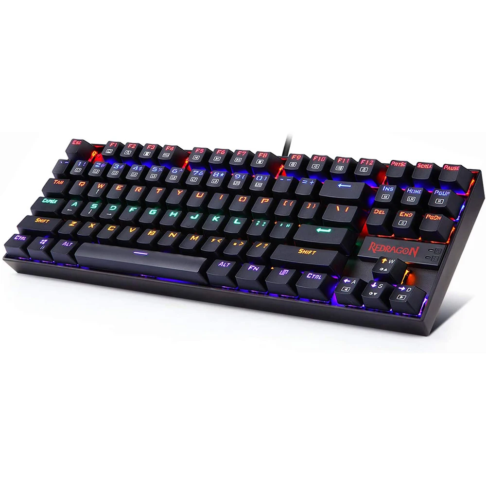 

Redragon K552 Kumara Rainbow Backlit Wired Mechanical Gaming Keyboard Red Switches for Windows PC