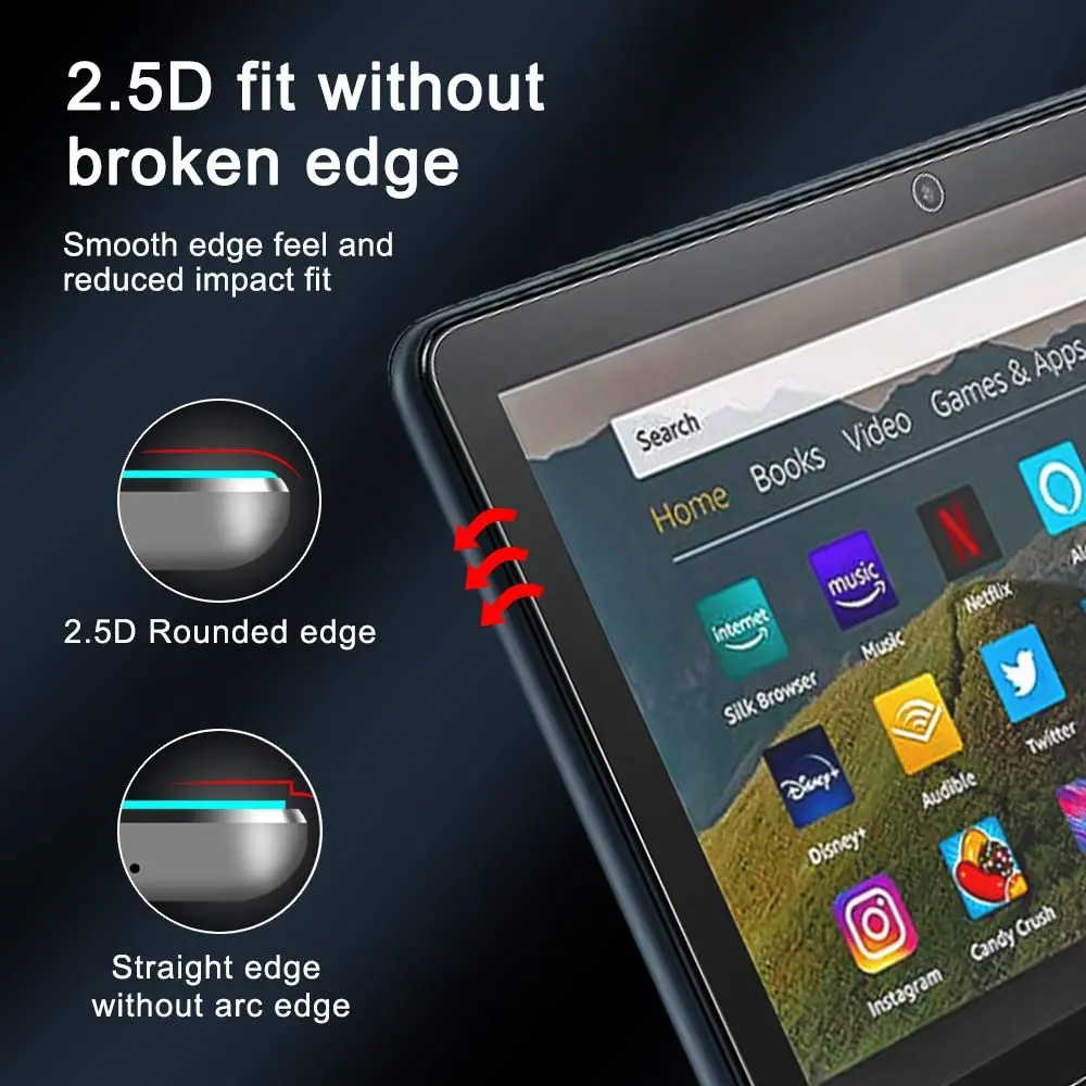 Прозрачное закаленное стекло для планшета Fire HD 8 /HD Plus 10 поколения 2020 -9H - купить по