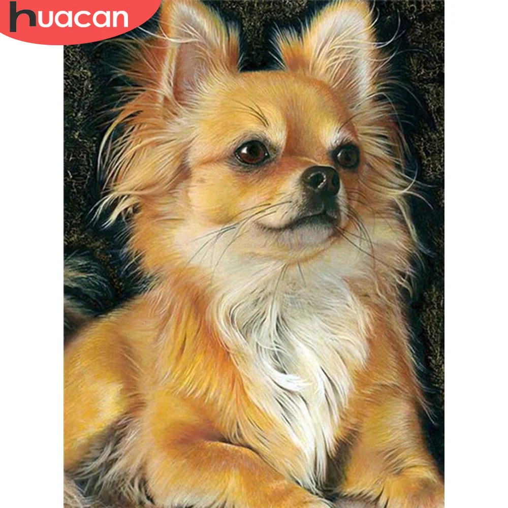 

Huacan Полная площадь Алмазная вышивка собаки Полная площадь Алмазная мозаика рукоделие декор для дома