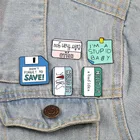 Kawaii Липкие заметки эмалевые булавки милые сообщения лацкан булавки бумажные Значки для записей Броши для женщин Кнопка рубашка свитер