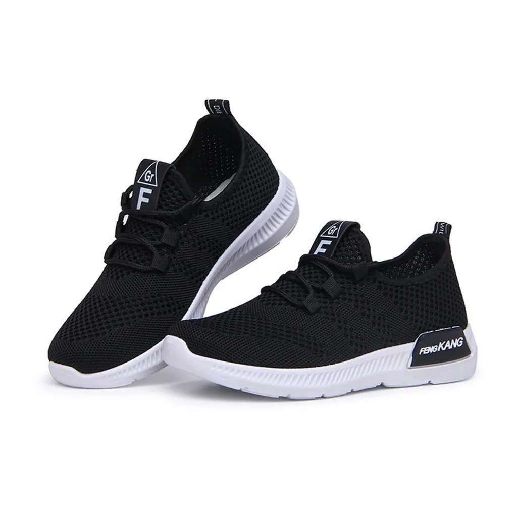 Женские кроссовки для бега SAGACE модные однотонные дышащие сетчатые на шнуровке