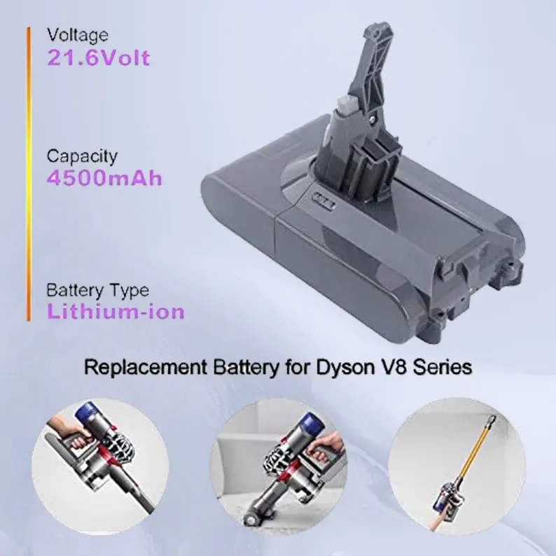 

Литий-ионная аккумуляторная батарея Dyson V8, 21,6 в, 4000 мАч, 6000 мАч