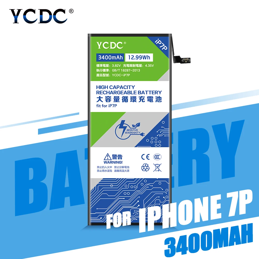 Аккумулятор емкостью 3400 мАч 3 82 в литий ионный аккумулятор для IPhone 7 Plus +