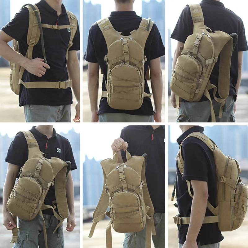 

Lightweight Tactical Backpack Water Bag Camel Survival Backpack Hiking Hydration Military Pouch Rucksack Camping Bicycle Daypack
