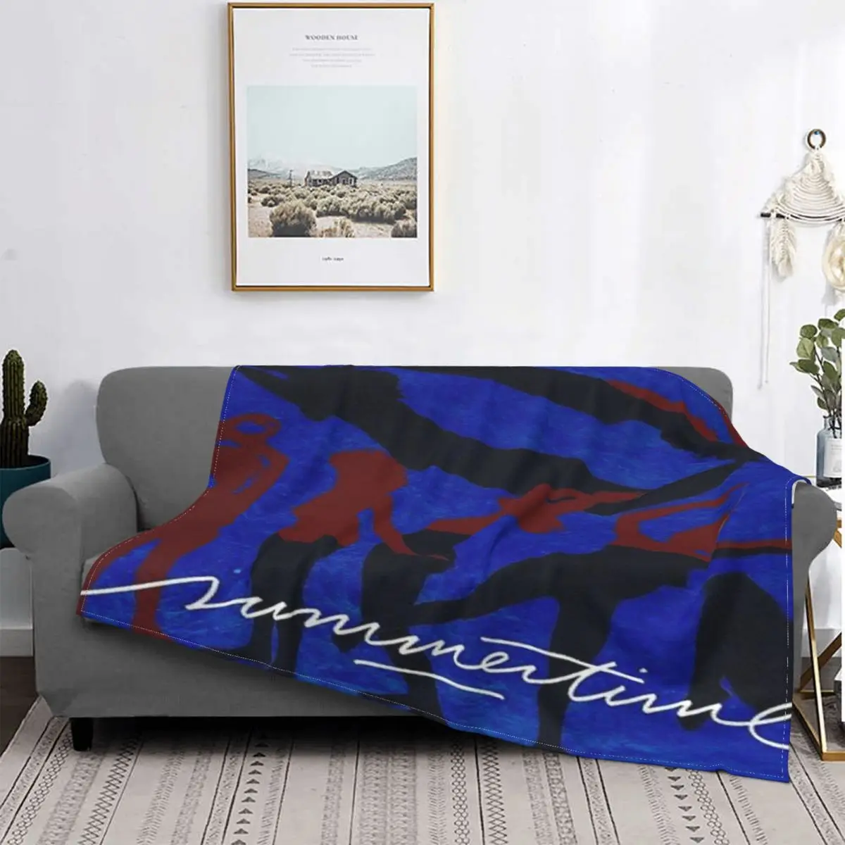 

Manta de verano a cuadros para cama, edredón de lana, pickick