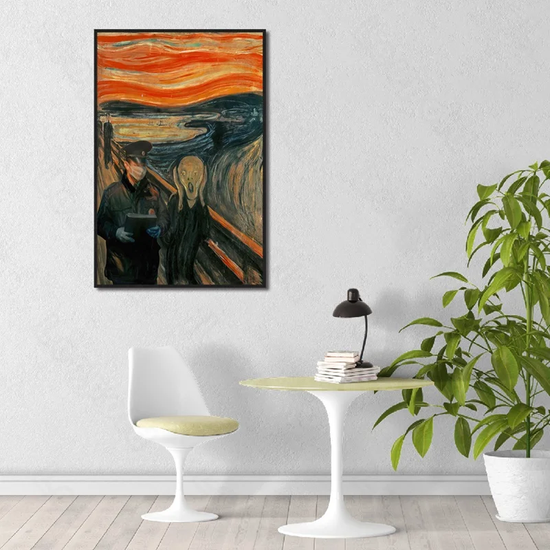 

Modern Style Murals Abstract Twisted Person Frameles Poster Home Residential Bedroom Decoration Living Room Canvas Painting
