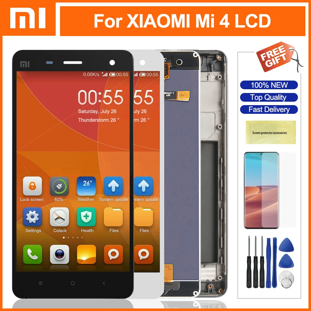 ЖК дисплей 5 0 дюйма для Xiaomi 4 Mi4 сенсорный экран панель дигитайзер замена Mi