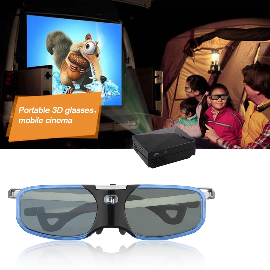 Excelvan RX30S 3D активные DLP-Link очки для Optama/acer/BenQ/NEC/View Sonic/Sharp/Dell все DLP-Link Проекторы
