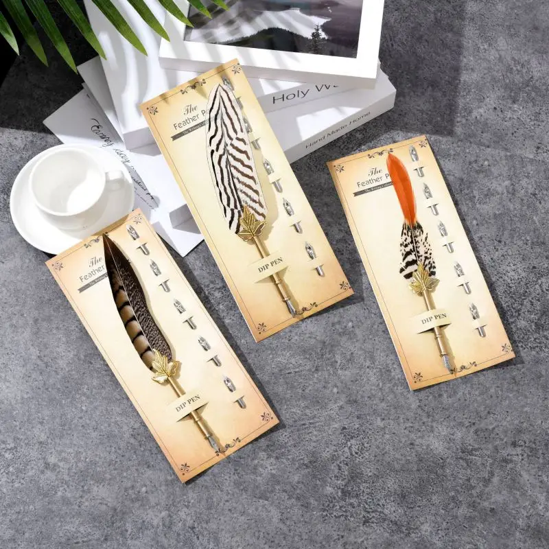 Набор пишущих чернил каллиграфия перо погружение с 5 наконечниками подарочная