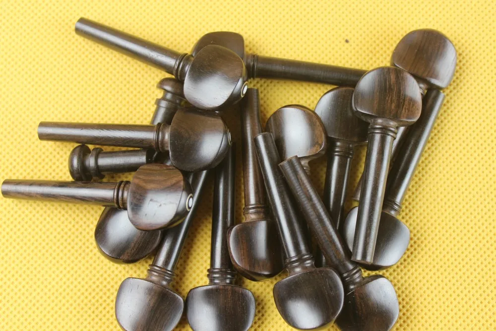 

50 pcs high quality undyed ebony violin pegs 4/4 tuning pegs violin parts