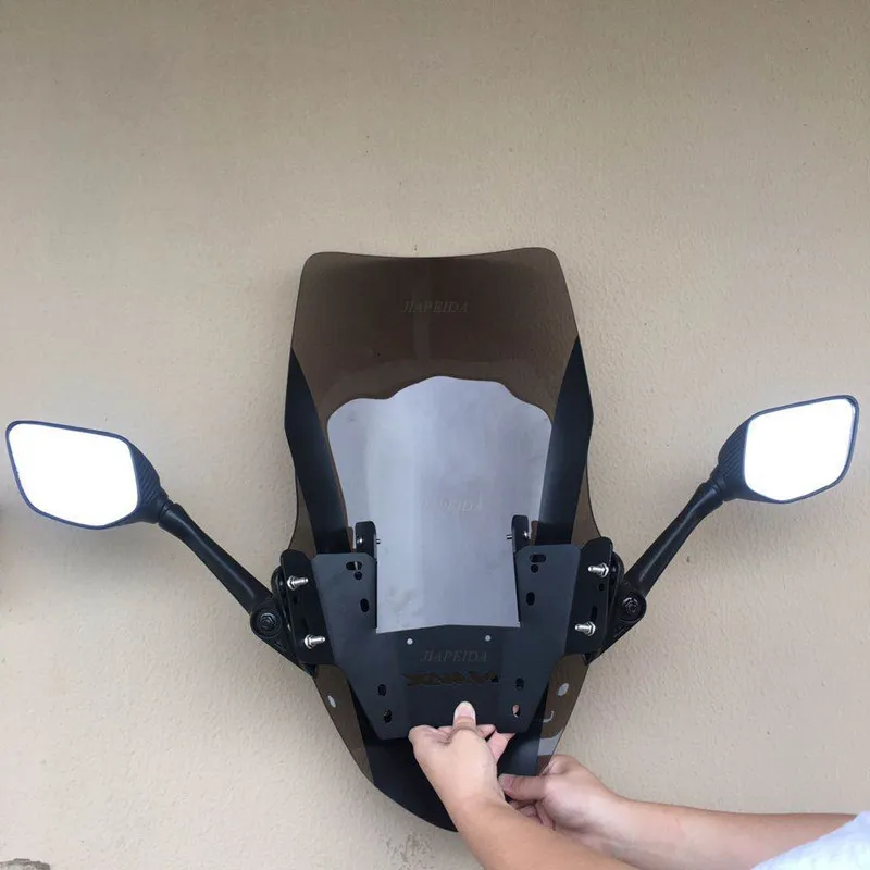 Modified Motorcycle nmax 2021 windscreen bracket set adjustable windshield stand for yamaha new nmax155 2020-2022 | Автомобили и