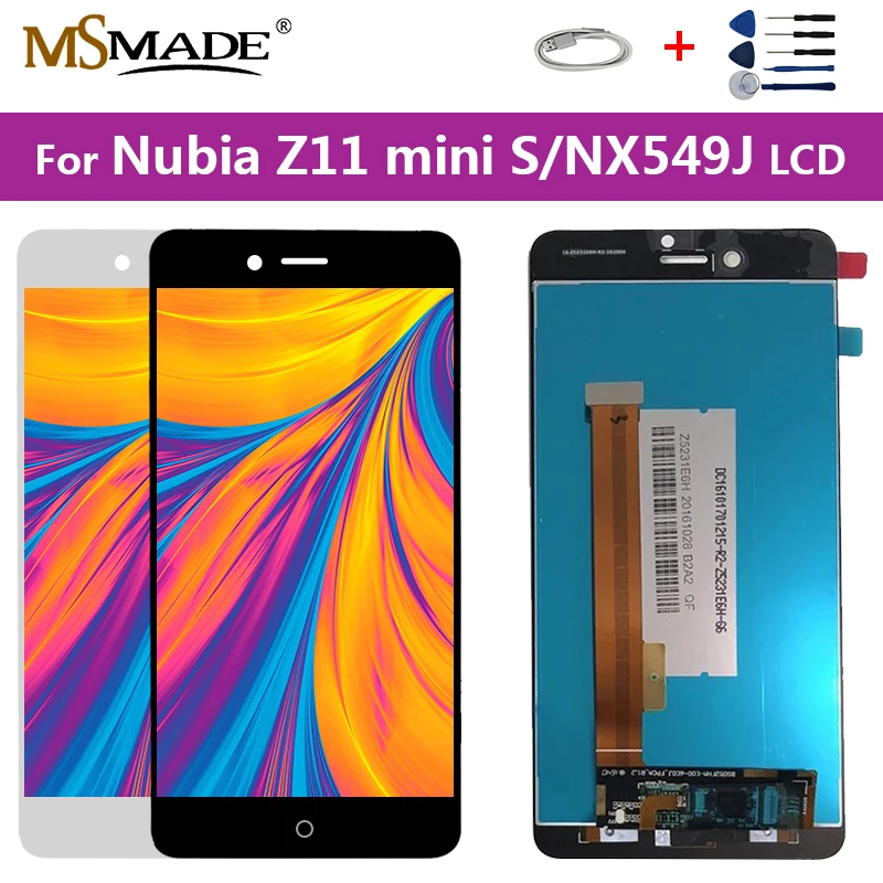 Для ZTE Nubia Z11 Mini S NX549J ЖК-дисплей сенсорный экран дигитайзер сборка части с рамкой+ подарок