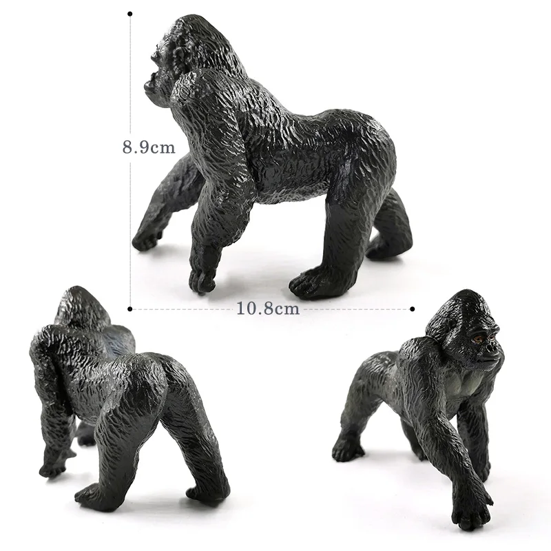 Новая модель лесных животных Silverback Gorilla Chimpanzee фигурка домашний декор миниатюрное