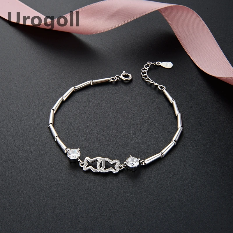 

Noble Bracelet Pure S925 Sterling Silver Geometric Hand Ornaments Silver Charm Bracelet Jewelry Accessories For Girl Women Gift