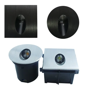 Современный утопленный светодиодный светильник для лестницы, настенное бра для ступенек, алюминиевые квадратные и круглые угловые светильники для коридора, черный, серебристый цвета, 3 Вт, 1 Вт