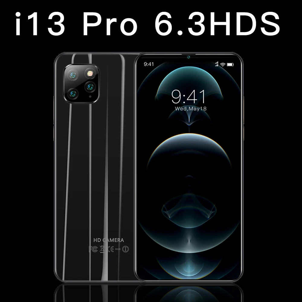

SmartPhone i13Pro, MTK6889, 10-core, 6.3-inch HD+1440*3088, 5G grid, memory 12GB+512GB, 24MP+48MP, battery 5000mah, Android 10.0