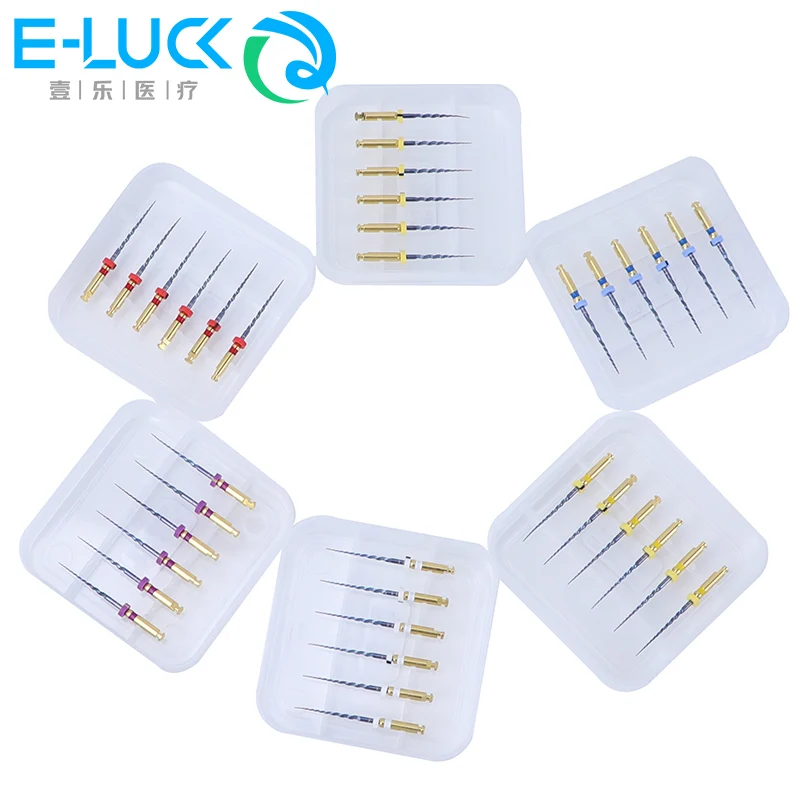 

6pcs/box Dental Endo Rotary Files Niti Heat Activation Files For Root Canal Files Preparation Engine Use Niti