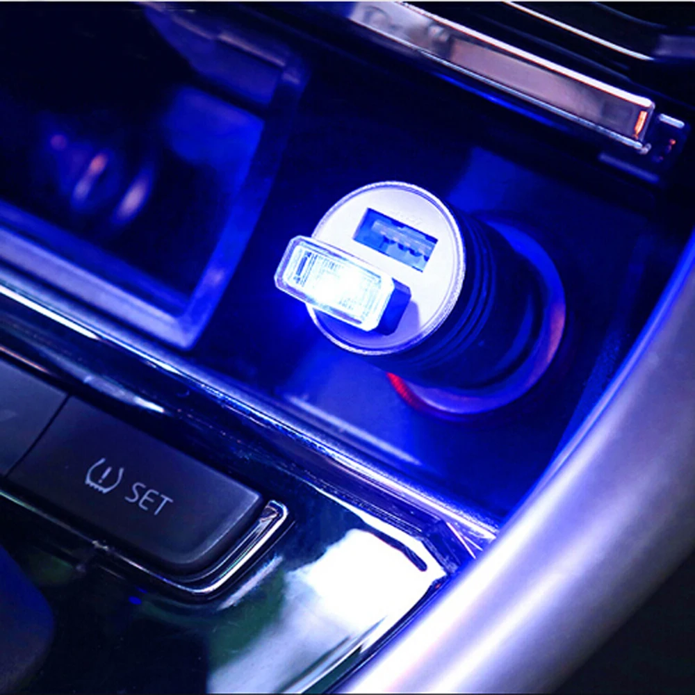 Автомобильный Универсальный светодиодный декоративный светильник с USB