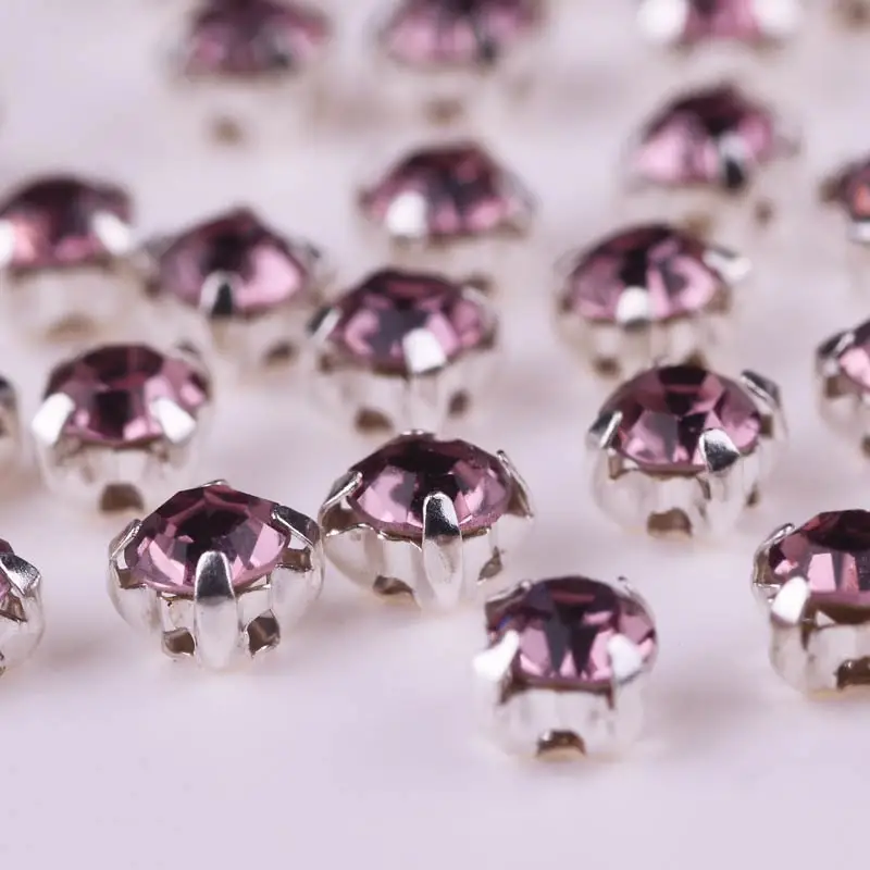 Хрустальные стразы пришитые бусины в форме когтей для одежды платья прозрачное