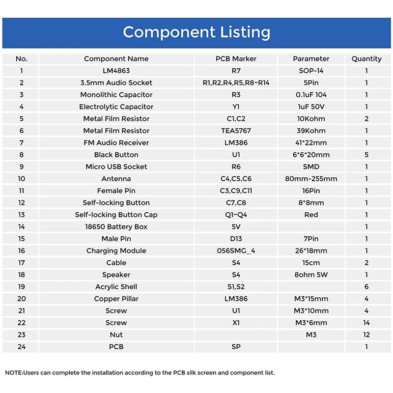 Комплект FM-радиоприемника для пайки регулируемый беспроводной приемник с