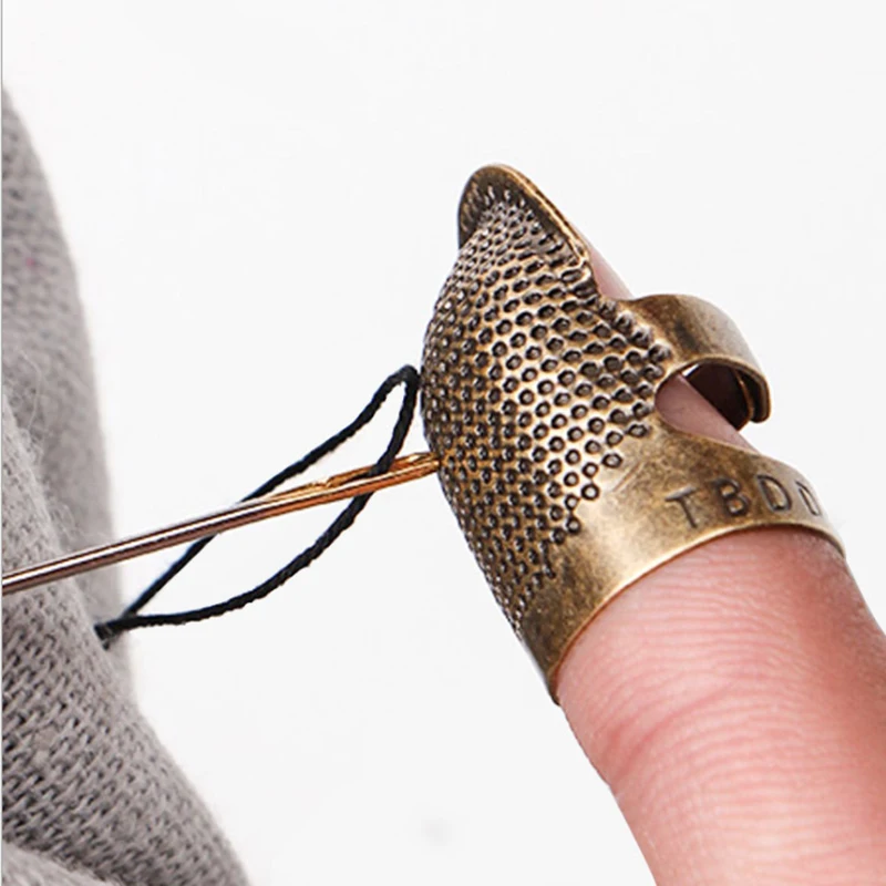 

1PC Retro Finger Protector Antique Thimble Ring Handworking Needle Thimble Needles Craft Household DIY Sewing Tools Accessories