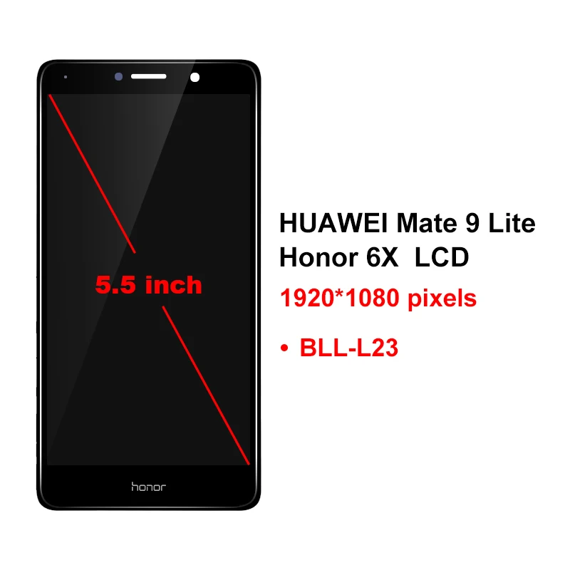 ЖК-экран 5 дюйма для Huawei Mate 9 Lite сенсорный ЖК-дисплей с дигитайзером в сборе
