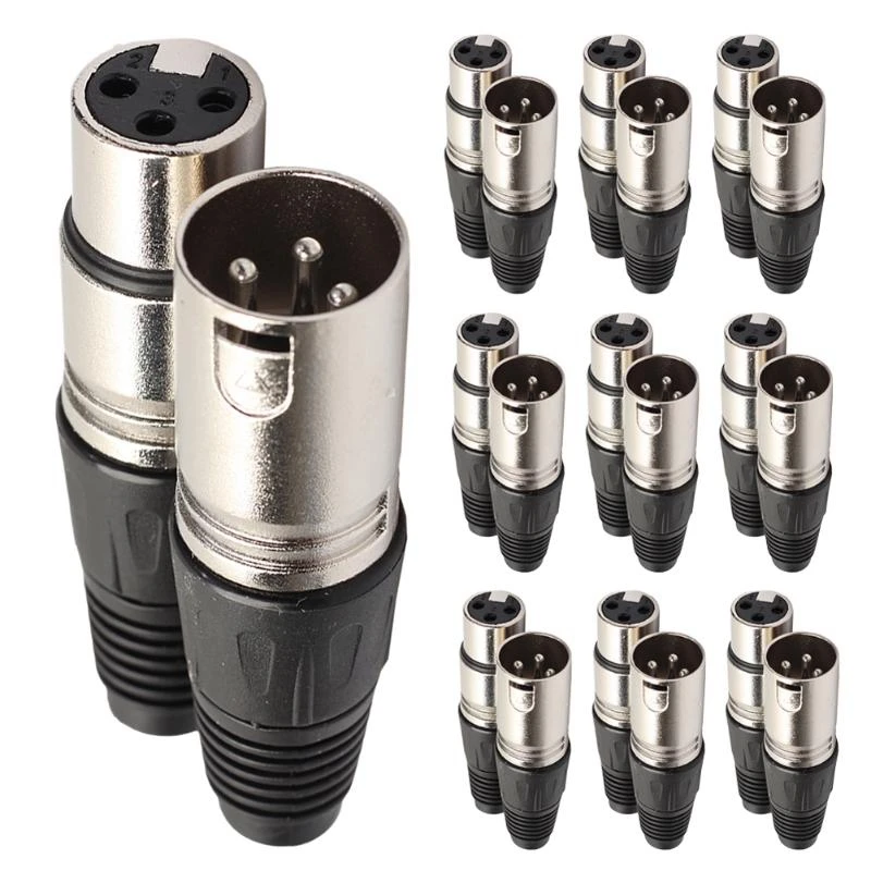 10 пар 3 Pin XLR аудио кабель Разъем Мужской/Женский микрофон разъем и для микрофона