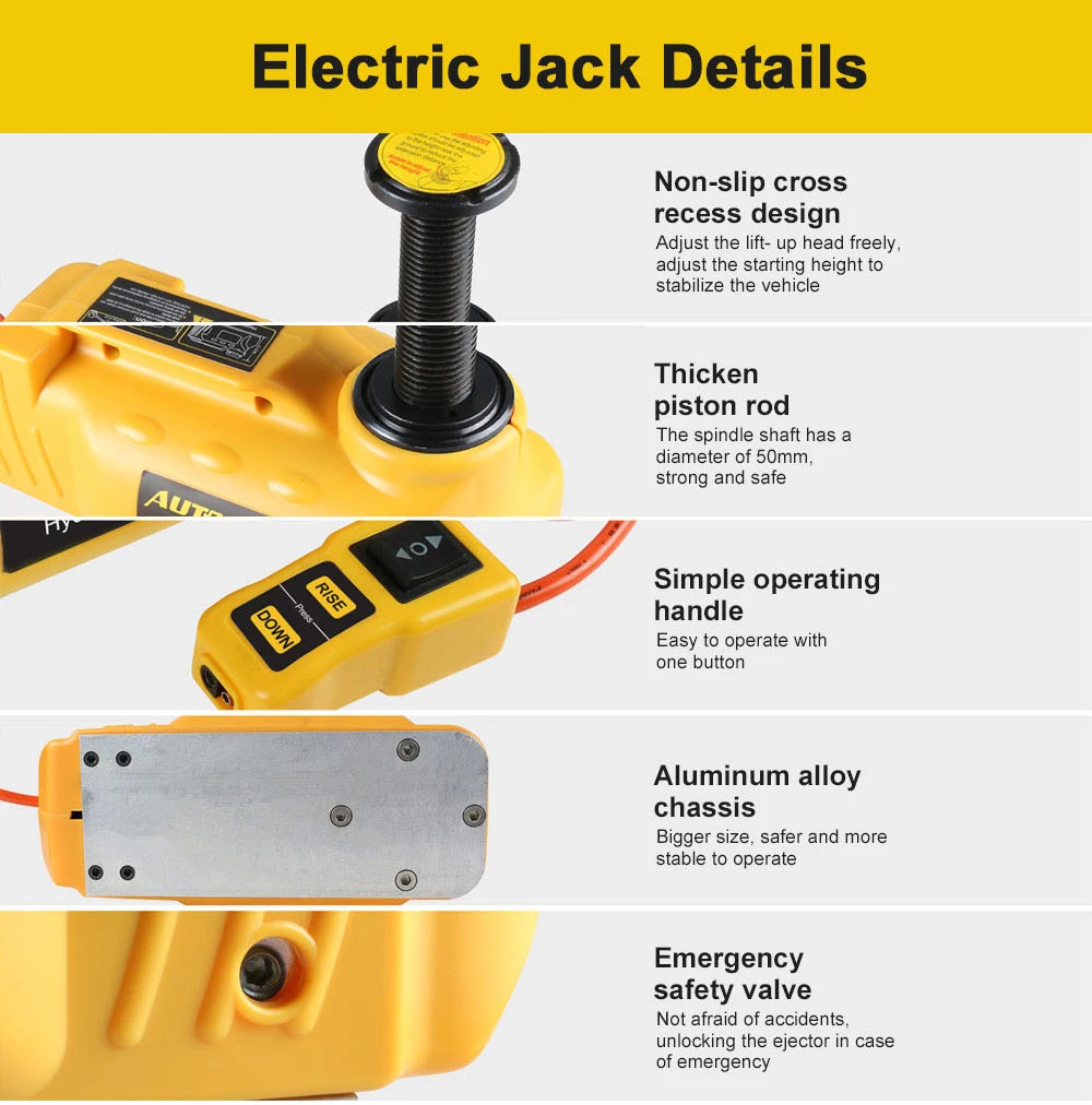 

AUTOOL Wholesale 5Ton Car Jack 12V Hydraulic Car Jacks Automotive Floor Stripping To Replace Repair Tool