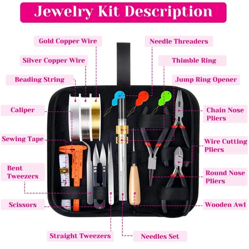 

A Large Pack Jewelry Making Kits Earring Charms Jewelry Wires Helping Hands for Jewelry Making and Repair Jewelry Tools